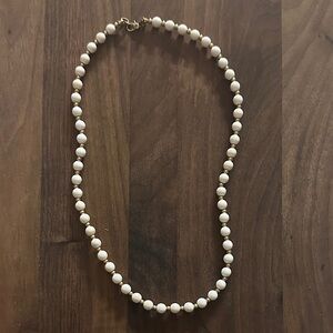 Monet Vintage Cream Beaded With Gold Accent Beads Choker Necklace
